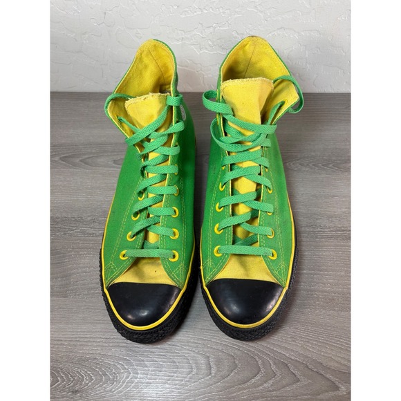 Converse Chuck Taylor All Star High Top Green Yellow GB Packers Mens 11.5 - Picture 4 of 8